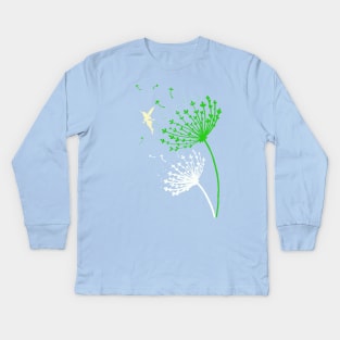 Dandelion Tinkerbell Fairy Kids Long Sleeve T-Shirt